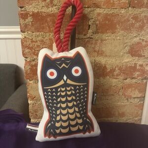 Ben Sherman Owl Dog Pull Toy Canvas Pet Tugger Toy NWT